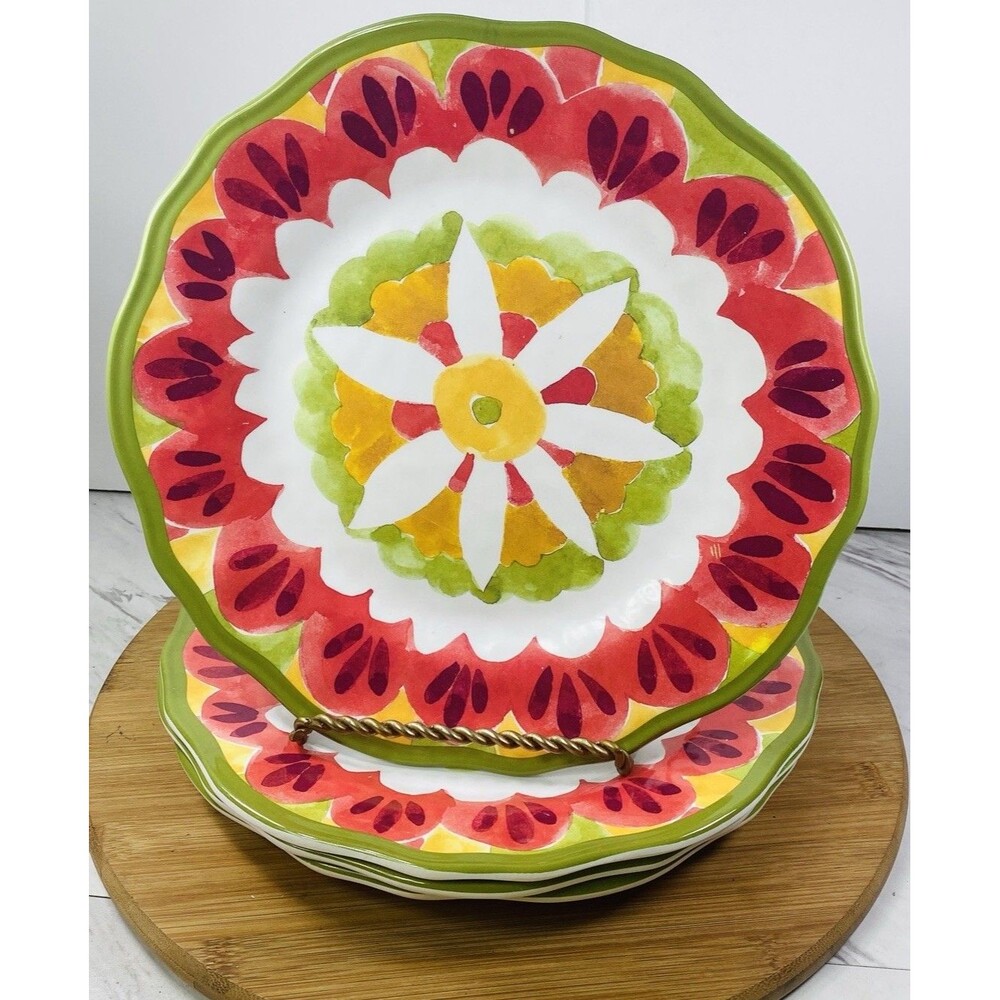 Cynthia Rowley Watermellon Design Dining Plates 10.5” (SET OF 4)